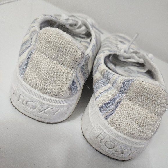 Roxy Blue And White Striped Sneakers! - Picture 2 of 5